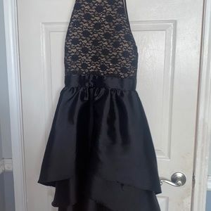 Black high low dress